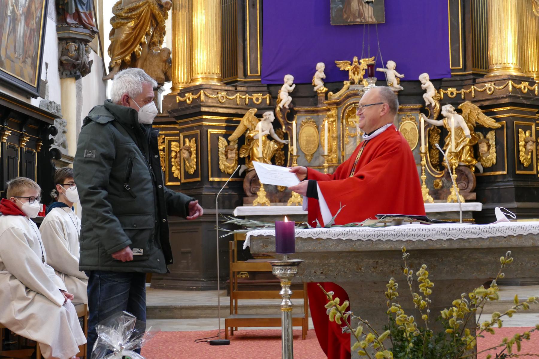 Ehrung von Berthold Ruß für 50 Jahre Dienst als Organist Berthold Ruß - 50 Jahre Organist
