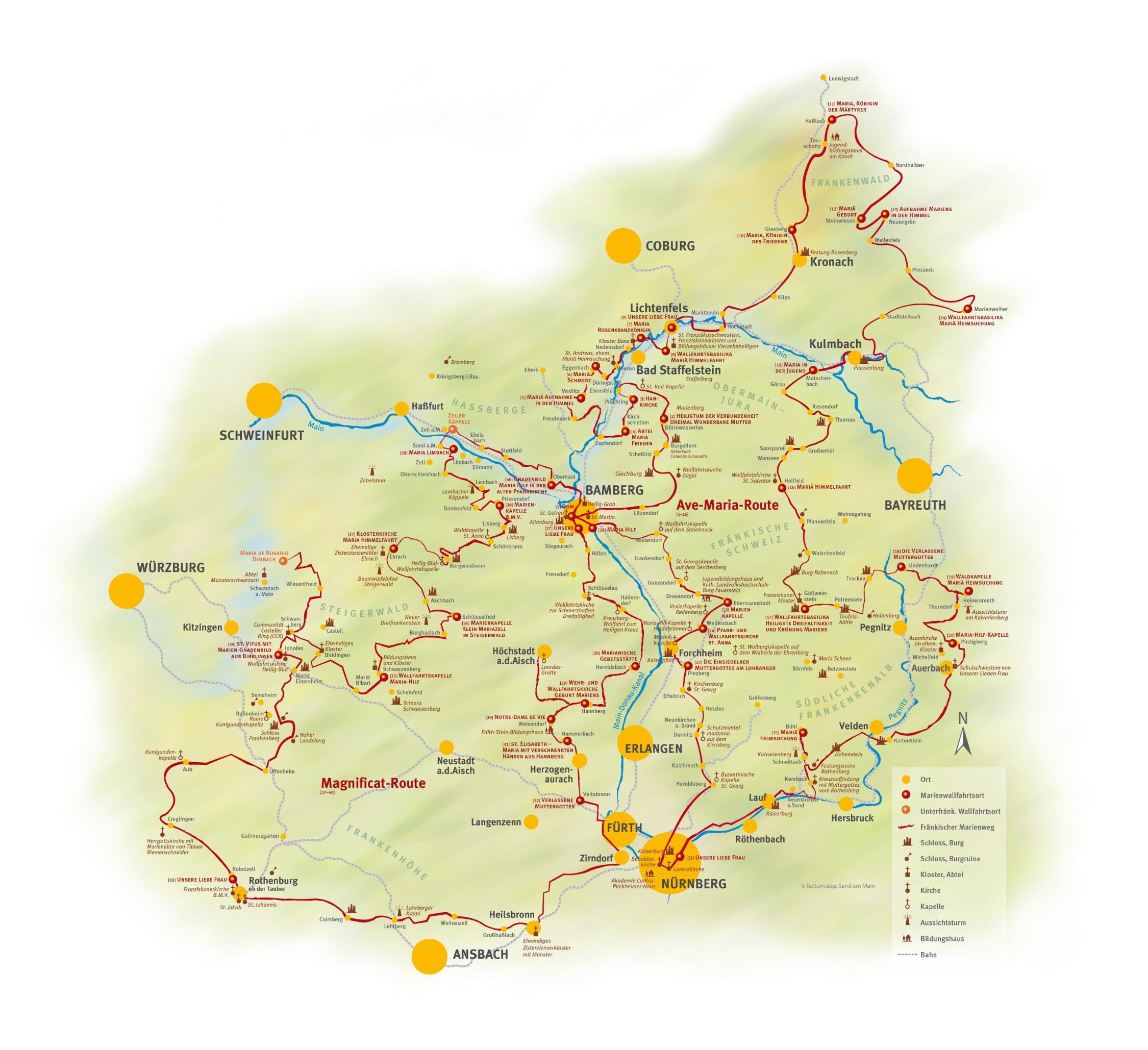 Marienweg - Karte Bamberg