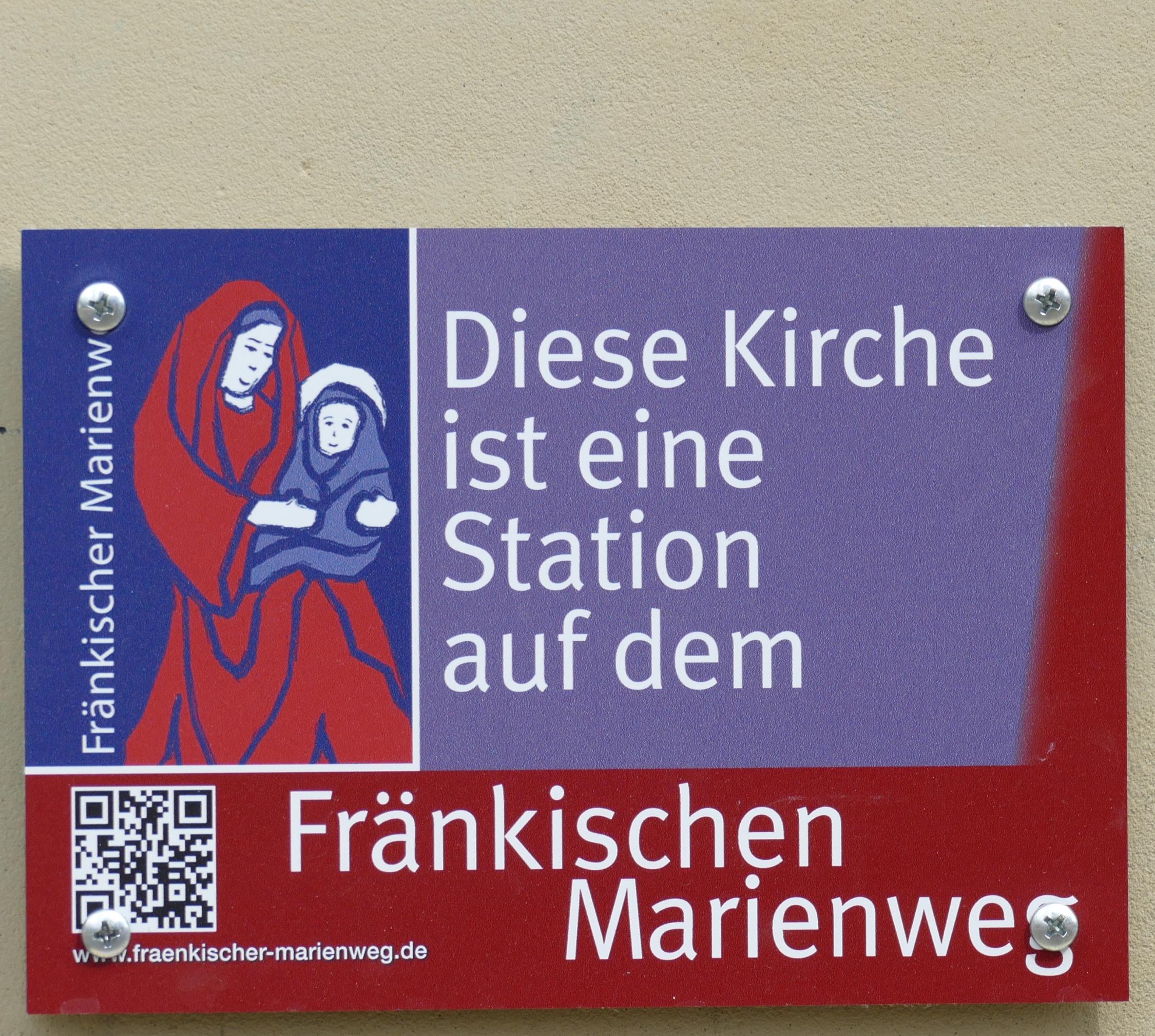 Schild Marienweg an St. Veit